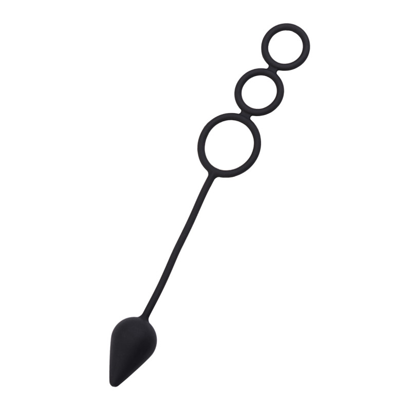 Анальная пробка с эрекционным кольцом Toyfa Erotist Черная Анальная пробка с эрекционным кольцом Toyfa Erotist Черная