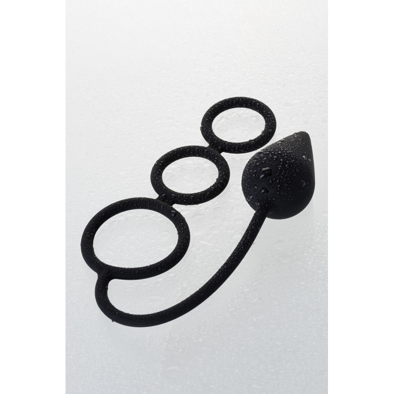 Анальная пробка с эрекционным кольцом Toyfa Erotist Черная Анальная пробка с эрекционным кольцом Toyfa Erotist Черная