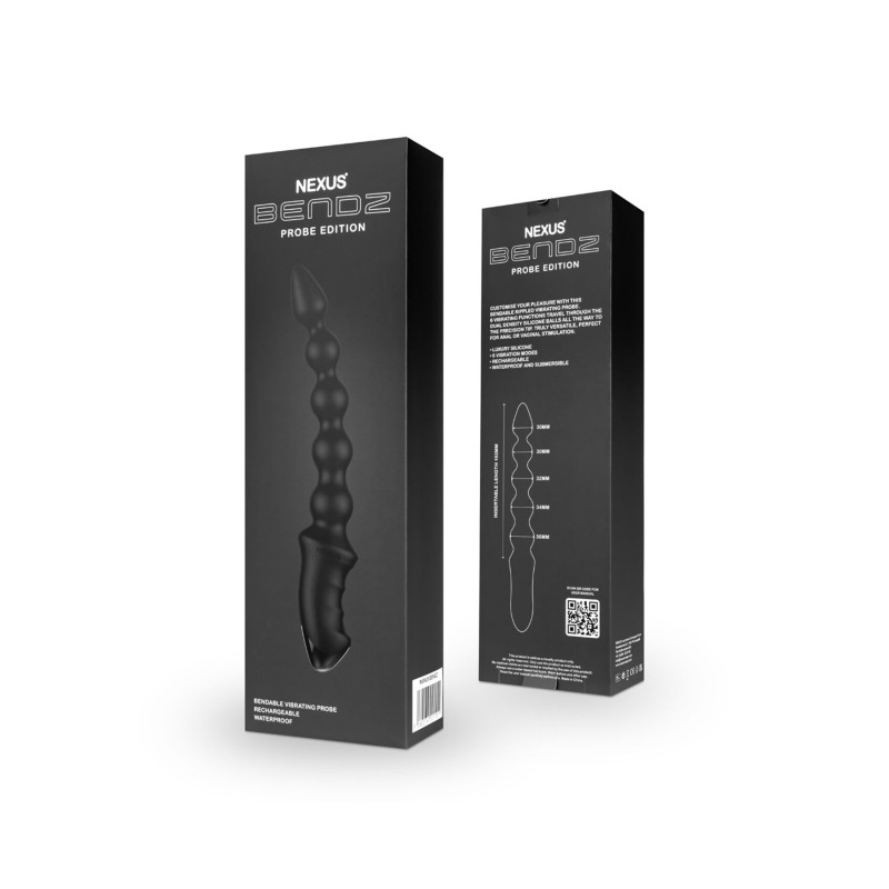 Анальний вібратор-буси Nexus BENDZ Bendable Vibrator Probe Edition, ефект пам’яті форми Анальний вібратор-буси Nexus BENDZ Bendable Vibrator Probe Edition, ефект пам’яті форми