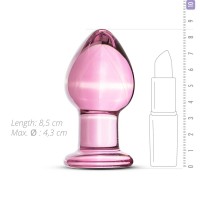 Рожева анальна пробка зі скла Gildo Pink Glass Buttplug No. 27