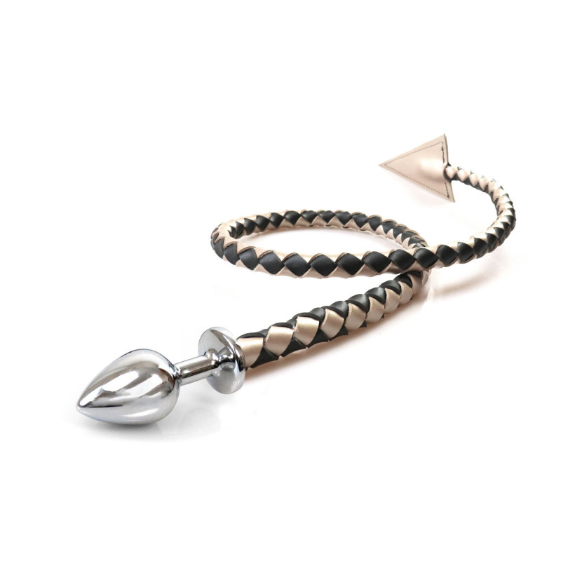 Металлическая анальная пробка L с дьявольским хвостом Art of Sex - Succubus, экокожа, черный/золото Металлическая анальная пробка L с дьявольским хвостом Art of Sex - Succubus, экокожа, черный/золото