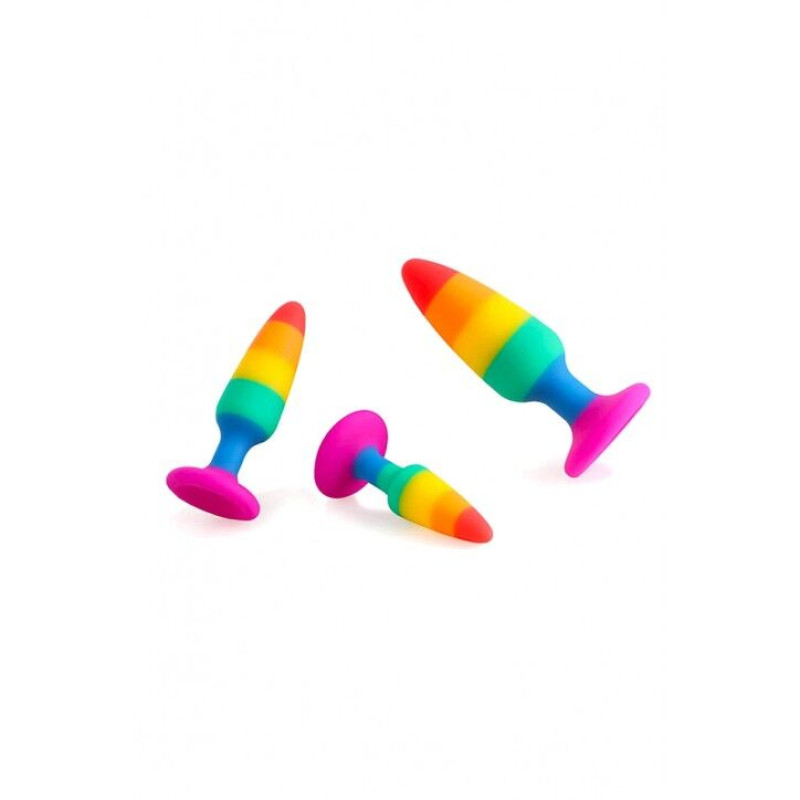 Силиконовая анальная пробка Wooomy Hiperloo Silicone Rainbow Plug M, диаметр 2,9 см, длина 11 см Силиконовая анальная пробка Wooomy Hiperloo Silicone Rainbow Plug M, диаметр 2,9 см, длина 11 см