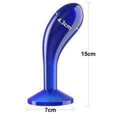 Анальная пробка LoveToy Flawless Clear Prostate Plug 6" Blue