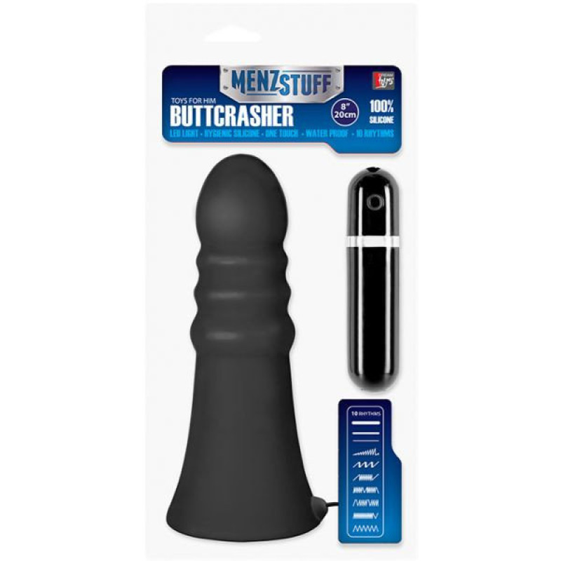 Анальный плаг Dreamtoys MenzStuff Vibrating Buttcrasher Ribbed