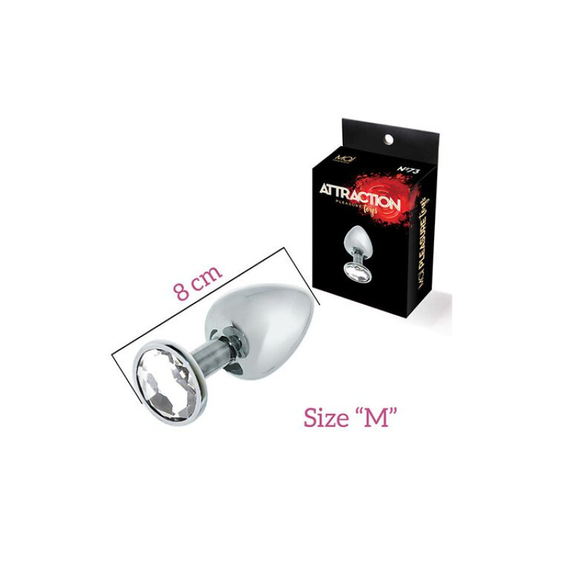 Анальная пробка с кристаллом MAI Attraction Toys №73 8/3 см Анальная пробка с кристаллом MAI Attraction Toys №73 8/3 см