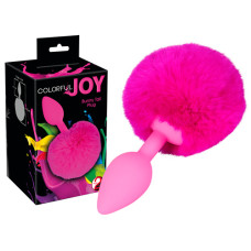 Анальная пробка You2Toys Colorful Joy Bunny Tail Plug Розовая