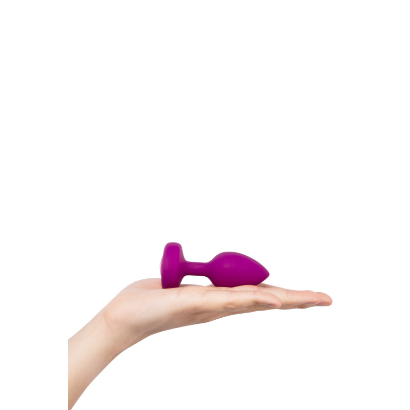 Анальная пробка с вибрацией и камнем B-Vibe Vibrating Jewel Plug, розовая, S/M Анальная пробка с вибрацией и камнем B-Vibe Vibrating Jewel Plug, розовая, S/M