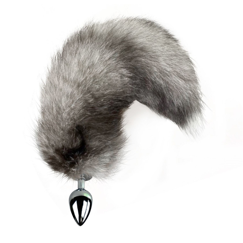 Металева анальна пробка з хвостом із натурального хутра Art of Sex size M Artctic fox Металева анальна пробка з хвостом із натурального хутра Art of Sex size M Artctic fox