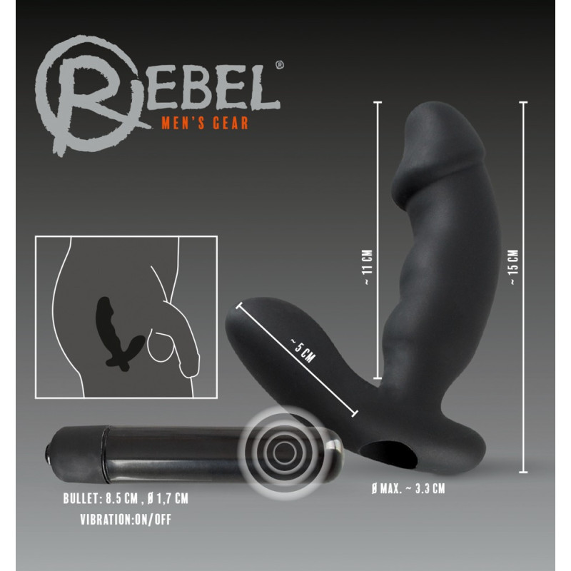 Массажер простаты Rebel Cock-shaped vibe Prostata-Vibrator Черный Массажер простаты Rebel Cock-shaped vibe Prostata-Vibrator Черный