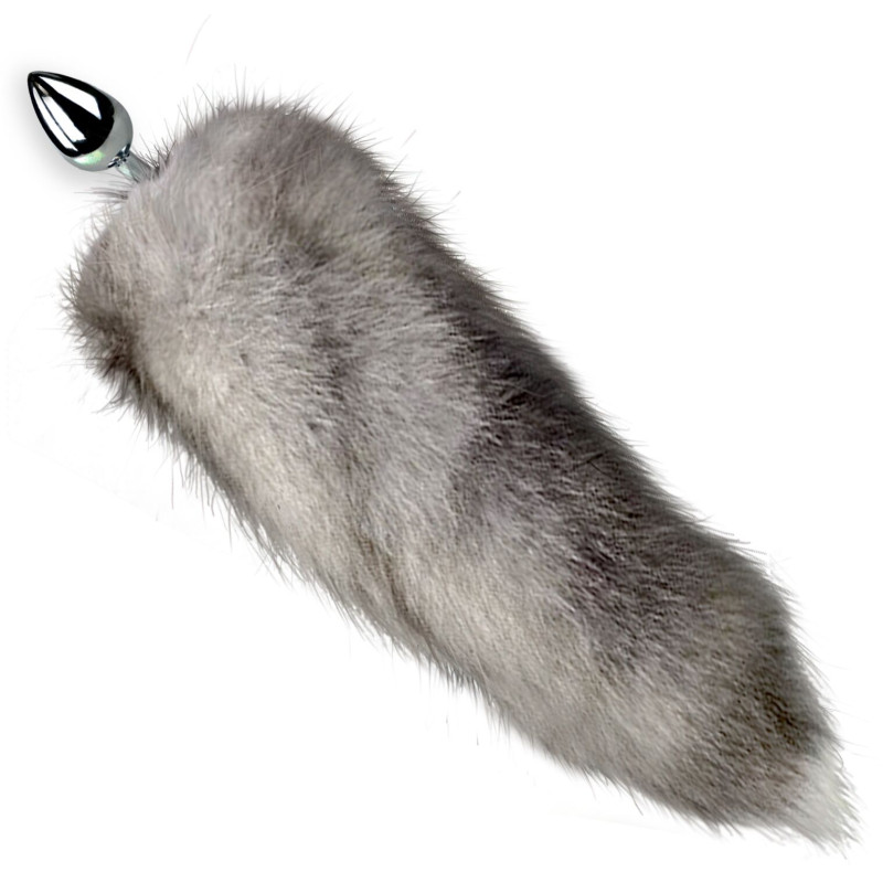 Металева анальна пробка з хвостом із натурального хутра Art of Sex size M Artctic fox Металева анальна пробка з хвостом із натурального хутра Art of Sex size M Artctic fox