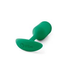 Анальна пробка із зміщеним центром ваги B-Vibe Snug Plug 2 зелена