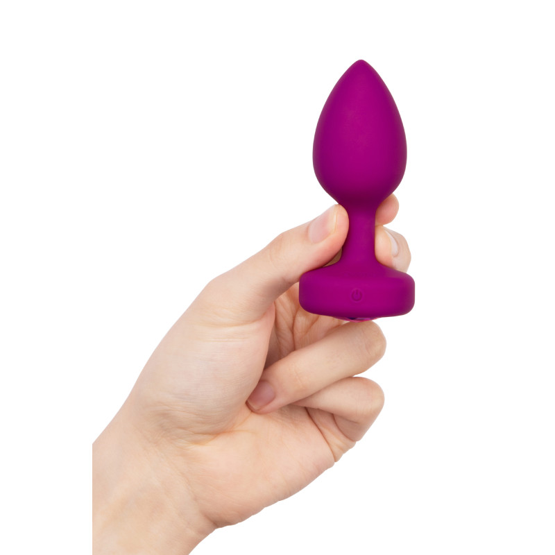 Анальная пробка с вибрацией и камнем B-Vibe Vibrating Jewel Plug, розовая, S/M Анальная пробка с вибрацией и камнем B-Vibe Vibrating Jewel Plug, розовая, S/M