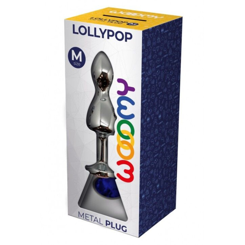 Металева анальна пробка Wooomy Lollypop Double Ball Metal Plug Blue M діаметр 3,1 см, довжина 9,4 см Металева анальна пробка Wooomy Lollypop Double Ball Metal Plug Blue M діаметр 3,1 см, довжина 9,4 см