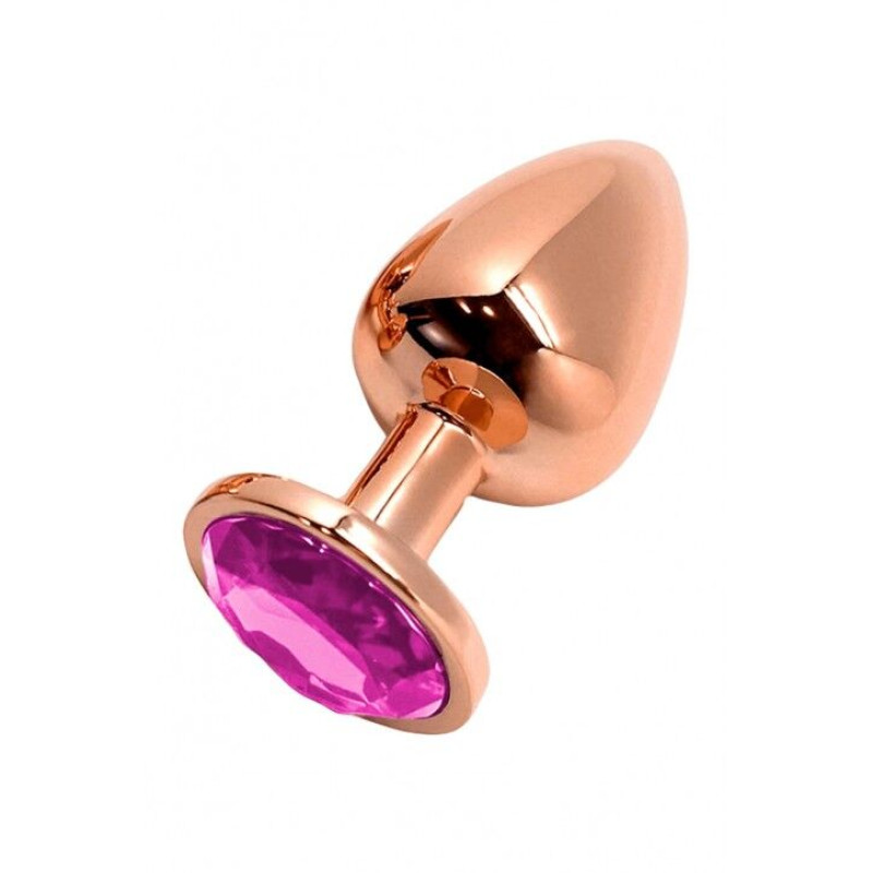 Металева анальна пробка Wooomy Tralalo Rose Gold Metal Plug Magenta L, діаметр 4 см, довжина 9 см Металева анальна пробка Wooomy Tralalo Rose Gold Metal Plug Magenta L, діаметр 4 см, довжина 9 см