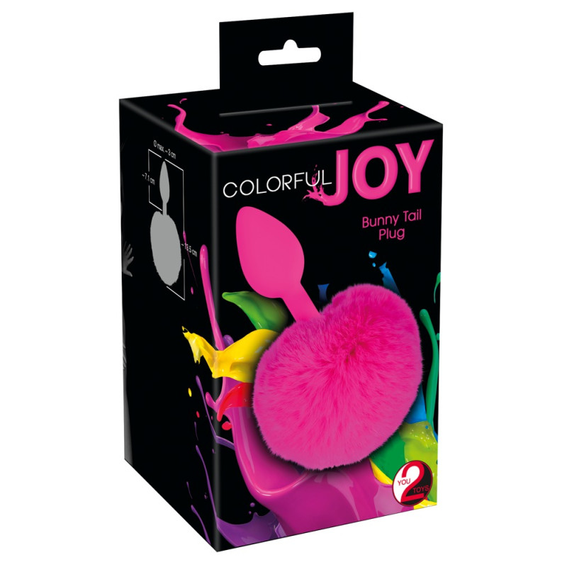 Анальна пробка You2Toys Colorful Joy Bunny Tail Plug Рожева Анальна пробка You2Toys Colorful Joy Bunny Tail Plug Рожева