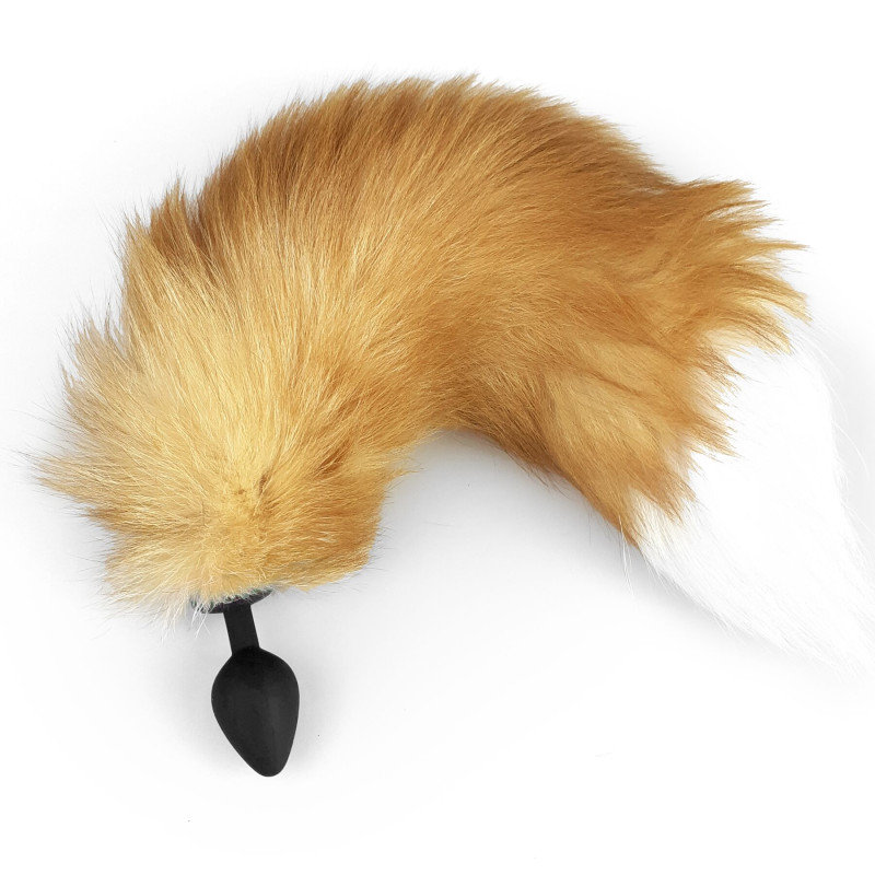 Силиконовая анальная пробка с хвостом из натурального меха Art of Sex size M Red Fox fox Силиконовая анальная пробка с хвостом из натурального меха Art of Sex size M Red Fox fox