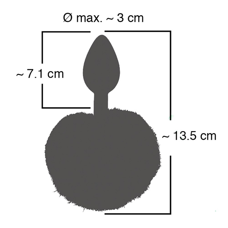 Анальна пробка You2Toys Colorful Joy Bunny Tail Plug Рожева Анальна пробка You2Toys Colorful Joy Bunny Tail Plug Рожева