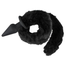 Анальная пробка Bad Kitty Plug and Tail Черная