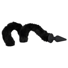 Анальная пробка Bad Kitty Plug and Tail Черная