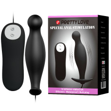 Анальная пробка LyBaile Pretty Love Vibrating Butt Plug Черная BI0400