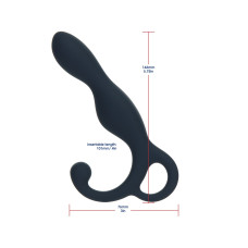 Массажер простаты Lux Active LX1 Anal Trainer 5.75', Dark Blue, виброшар.