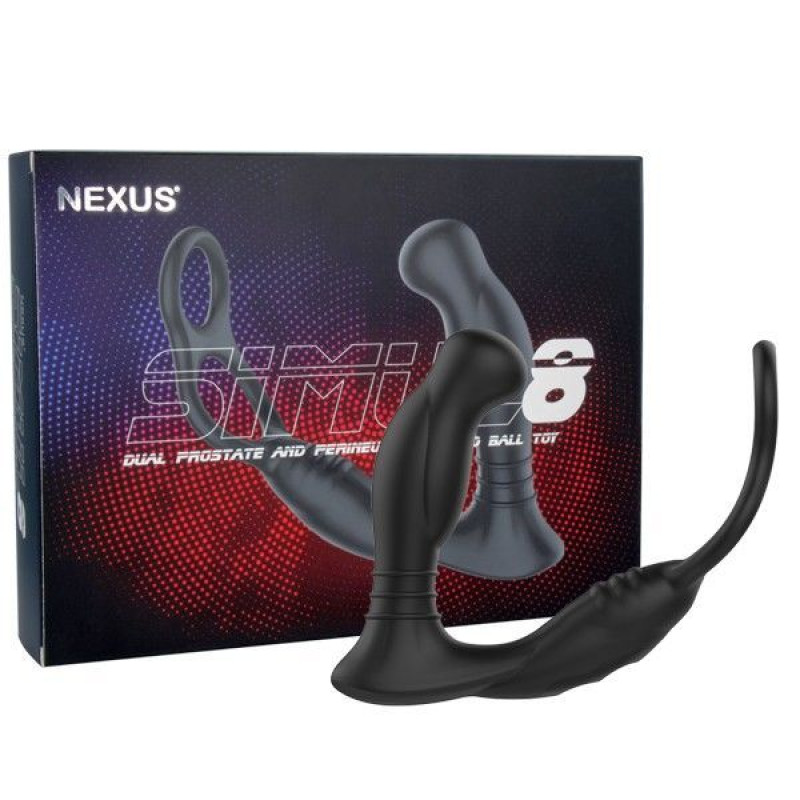 Стимулятор простаты Nexus SIMUL8 Prostate Stimulator с эрекционным кольцом и двумя моторами Стимулятор простаты Nexus SIMUL8 Prostate Stimulator с эрекционным кольцом и двумя моторами
