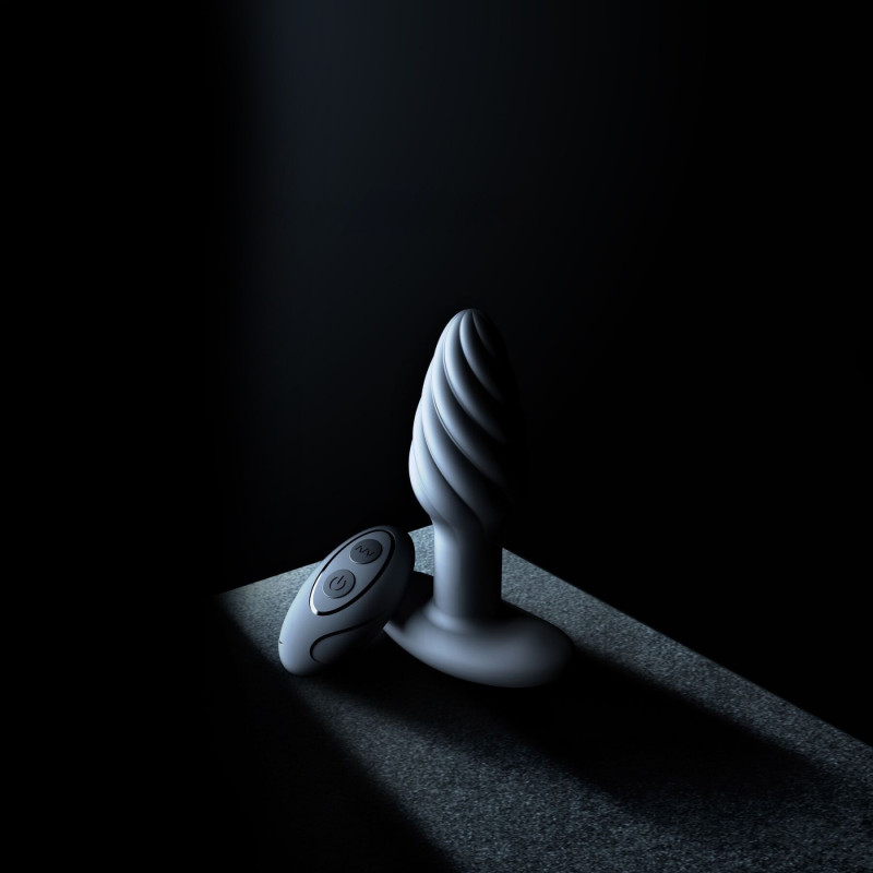 Анальна пробка з вібрацією та перлинним масажем Dorcel Spin Plug, макс. діам. 3,8 см, пульт ДК Анальна пробка з вібрацією та перлинним масажем Dorcel Spin Plug, макс. діам. 3,8 см, пульт ДК