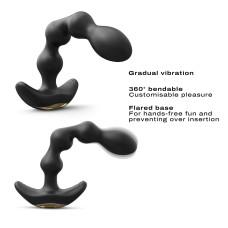 Анальный вибратор-ожерелье Dorcel FLEXI BALLS, гибкий ствол, пульт ДУ