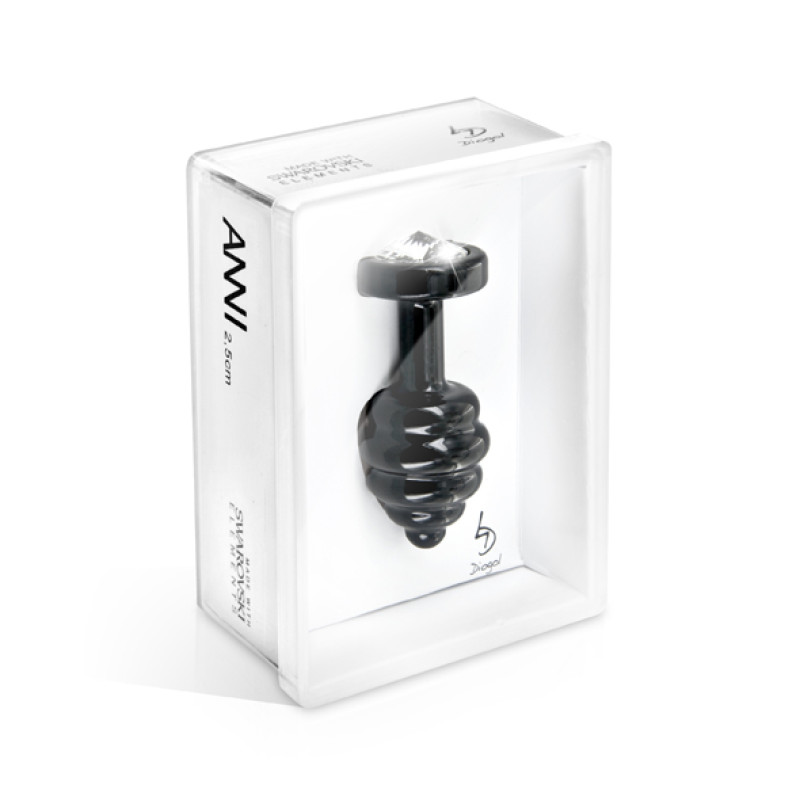 Анальна пробка зі стразою Diogol Anni Ano 3,5 см Чорна Анальна пробка зі стразою Diogol Anni Ano 3,5 см Чорна
