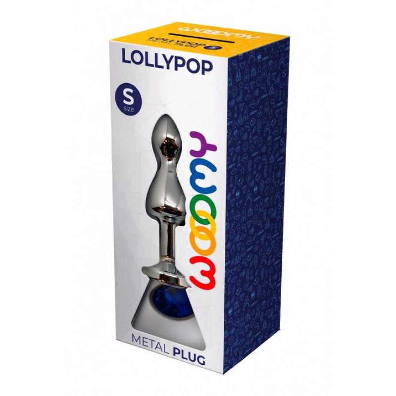 Металева анальна пробка Wooomy Lollypop Double Ball Metal Plug Blue S, діаметр 2,8см, довжина 8,5см Металева анальна пробка Wooomy Lollypop Double Ball Metal Plug Blue S, діаметр 2,8см, довжина 8,5см