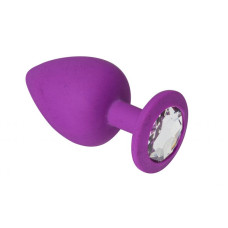 Анальная пробка sLash Silicone Diamond M Фиолетовая
