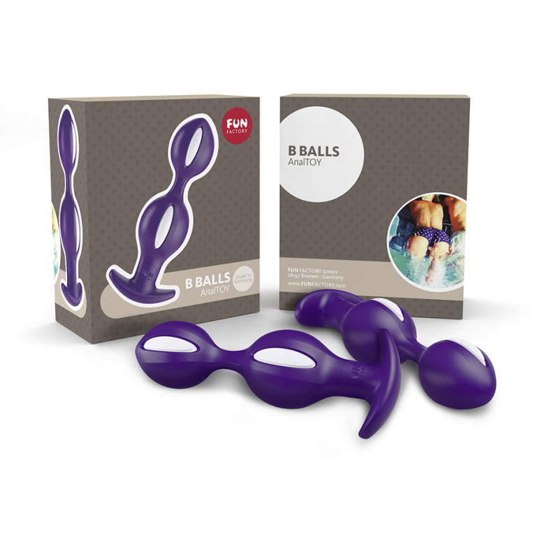 Анальная пробка Fun Factory B Balls Фиолетовая Анальная пробка Fun Factory B Balls Фиолетовая