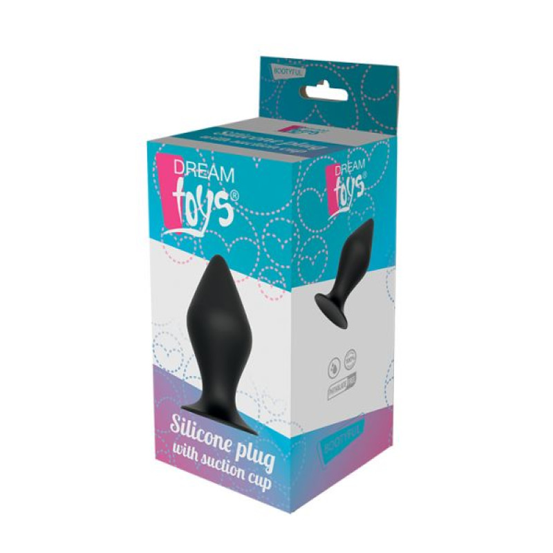 Анальна пробка Dreamtoys Plug With Suction Cup Чорна L