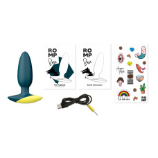 Анальная вибропробка Romp Bass Dark Green, силикон, перезаряжаемая, макс. диаметр 3 см