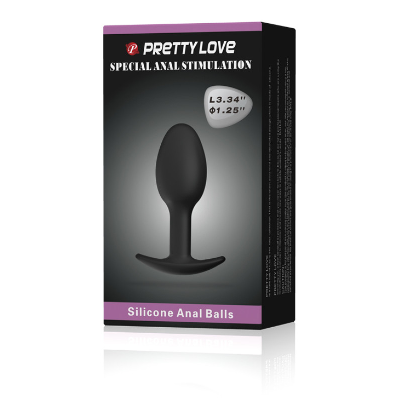 Анальная пробка Pretty Love silicone Anal Plug Черная Анальная пробка Pretty Love silicone Anal Plug Черная