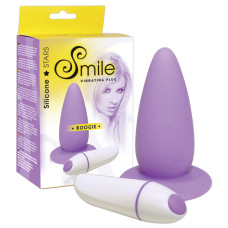Анальная пробка Sweet Smile Boogie Butt Plug Silicon Сиреневая/Белая