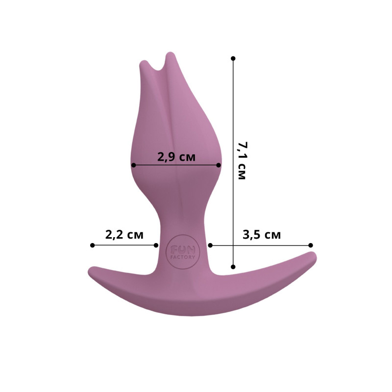 Анальная пробка Fun Factory BOOTIE FEM, розовая, в виде бутона, диаметр 2,9 см, тонкий ограничитель Анальная пробка Fun Factory BOOTIE FEM, розовая, в виде бутона, диаметр 2,9 см, тонкий ограничитель