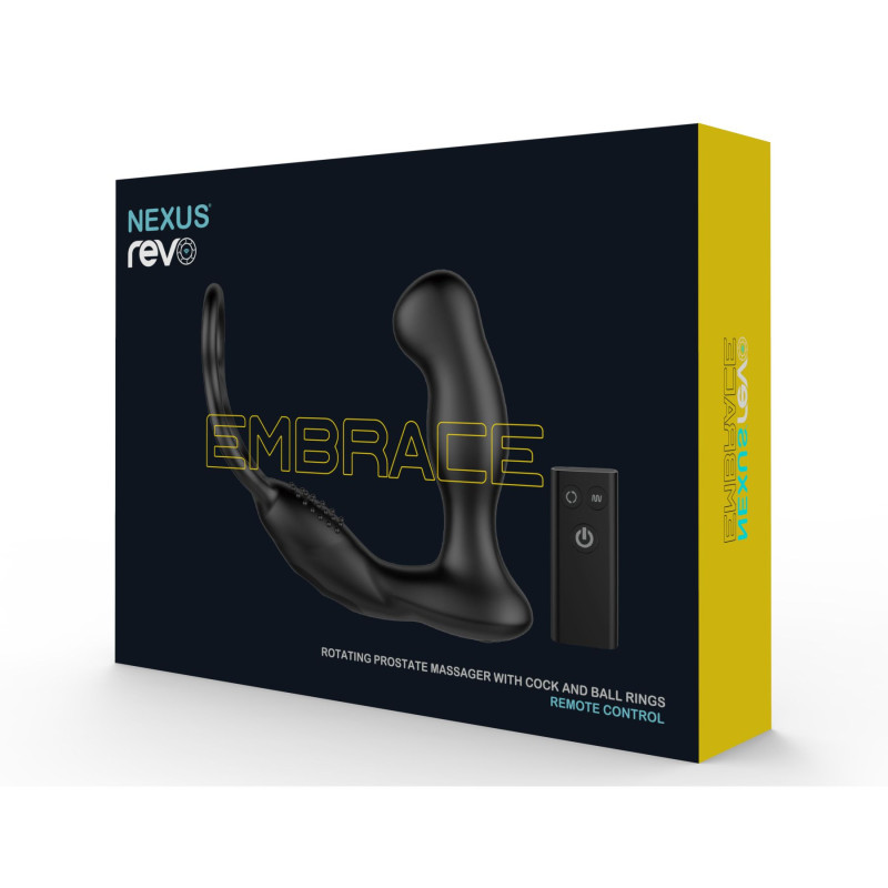 Массажер простаты Nexus Revo Embrace с вращающейся головкой и с эрекционным кольцом Массажер простаты Nexus Revo Embrace с вращающейся головкой и с эрекционным кольцом