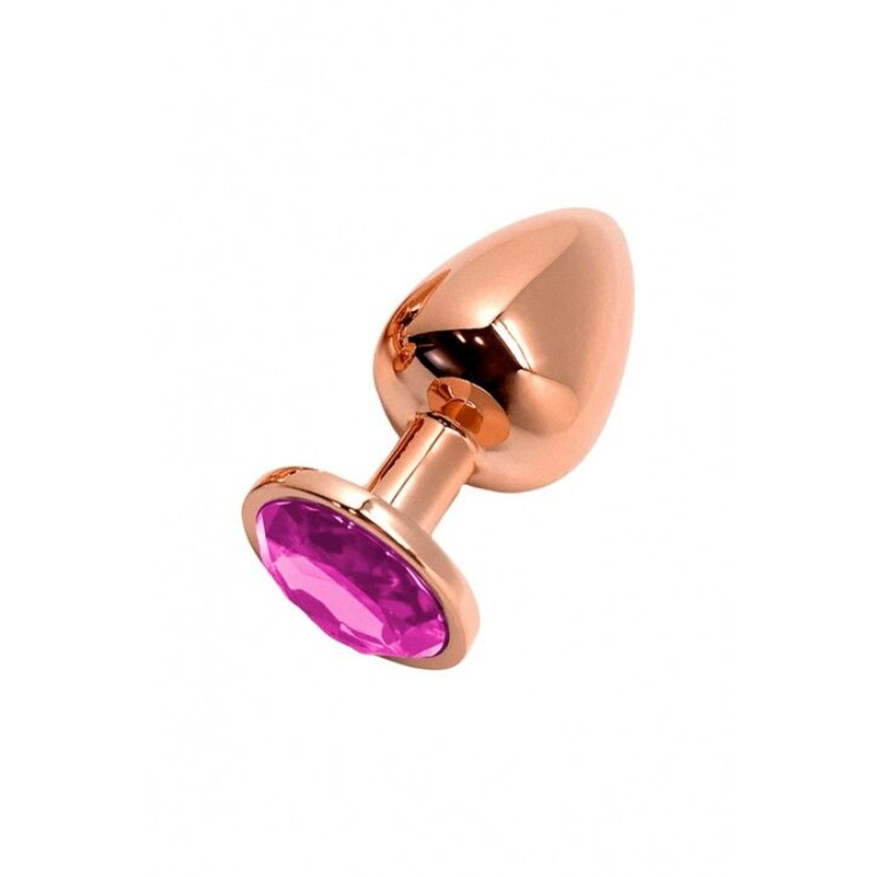 Металева анальна пробка Wooomy Tralalo Rose Gold Metal Plug Magenta S, діаметр 2,8 см, довжина 7 см Металева анальна пробка Wooomy Tralalo Rose Gold Metal Plug Magenta S, діаметр 2,8 см, довжина 7 см