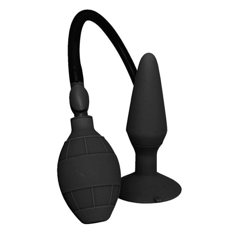 Расширяющий анальный плаг Dreamtoys Menzstuff Small Inflatable Plug Чёрный