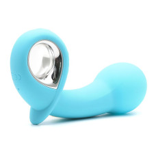 Анальний вібратор KisToy Klein Блакитний з кінчиком, що надується.