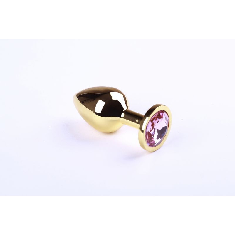 Анальная пробка sLash Pink Topaz M Золотая Анальная пробка sLash Pink Topaz M Золотая