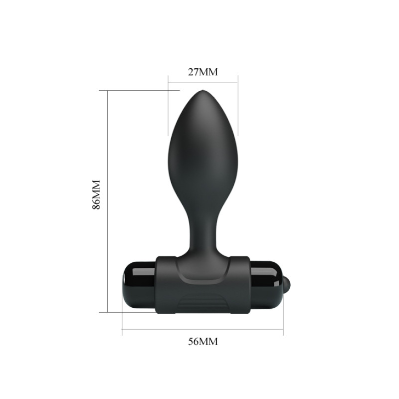 Анальная пробка Pretty Love Vibra Butt Plug Black Анальная пробка Pretty Love Vibra Butt Plug Black