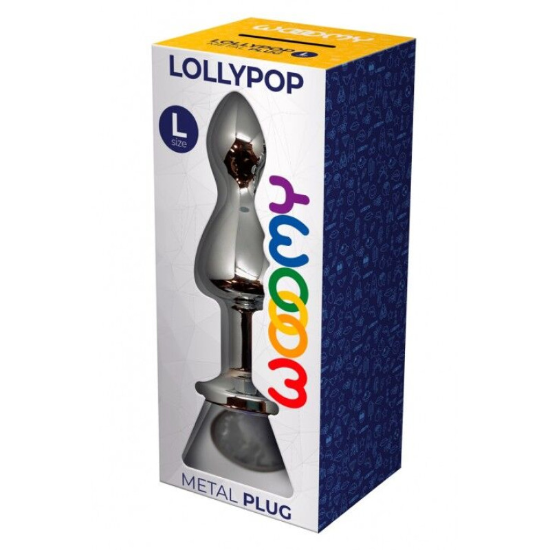Металева анальна пробка Wooomy Lollypop Double Ball Metal Plug L, діаметр 3,5 см, довжина 10,5 см Металева анальна пробка Wooomy Lollypop Double Ball Metal Plug L, діаметр 3,5 см, довжина 10,5 см