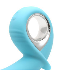 Анальний вібратор KisToy Klein Блакитний з кінчиком, що надується.