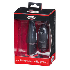 Анальна пробка із вібрацією StRubber Malesation Dual Layer Silicone Plug Vibe L Чорна