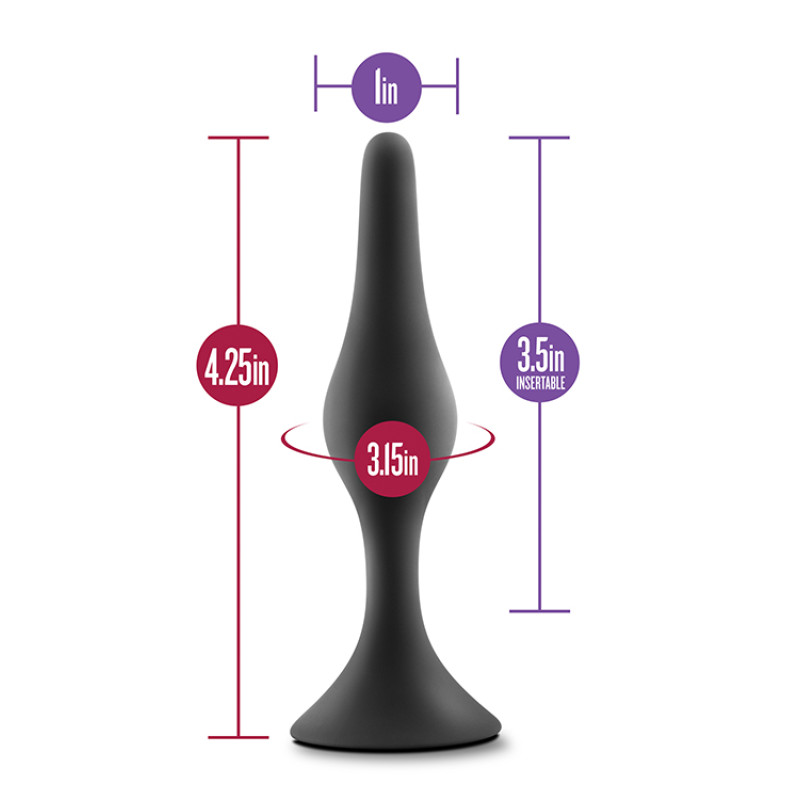 Анальный стимулятор Blush Luxe Beginner Plug Medium Черный Анальный стимулятор Blush Luxe Beginner Plug Medium Черный