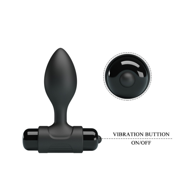 Анальная пробка Pretty Love Vibra Butt Plug Black Анальная пробка Pretty Love Vibra Butt Plug Black