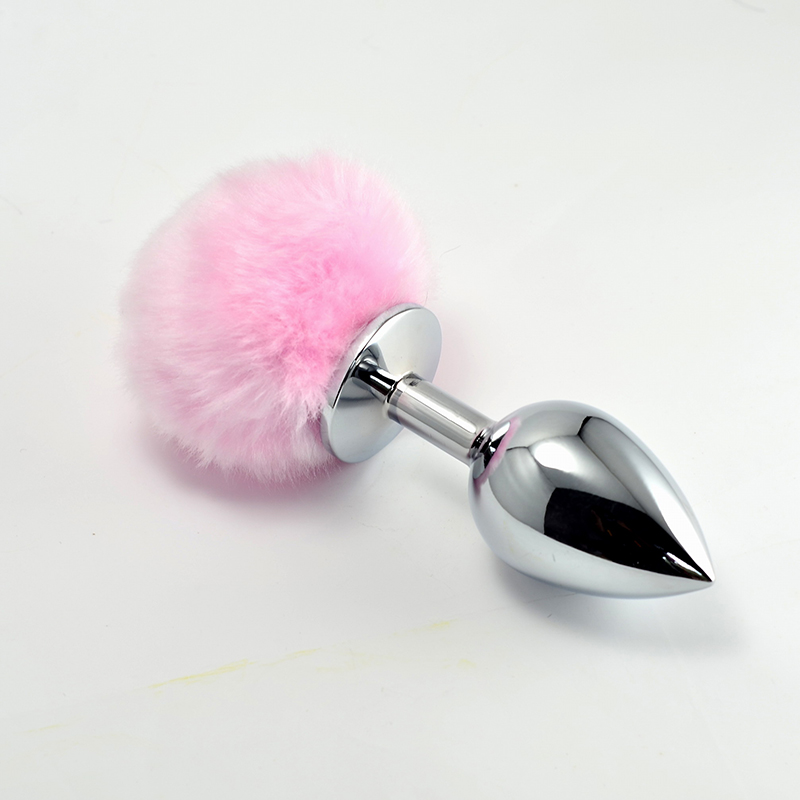 Анальная пробка LoveToy Heavy Metal Anal Plug Pompon S Pink Анальная пробка LoveToy Heavy Metal Anal Plug Pompon S Pink