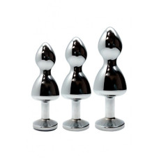Металева анальна пробка Wooomy Lollypop Double Ball Metal Plug L, діаметр 3,5 см, довжина 10,5 см